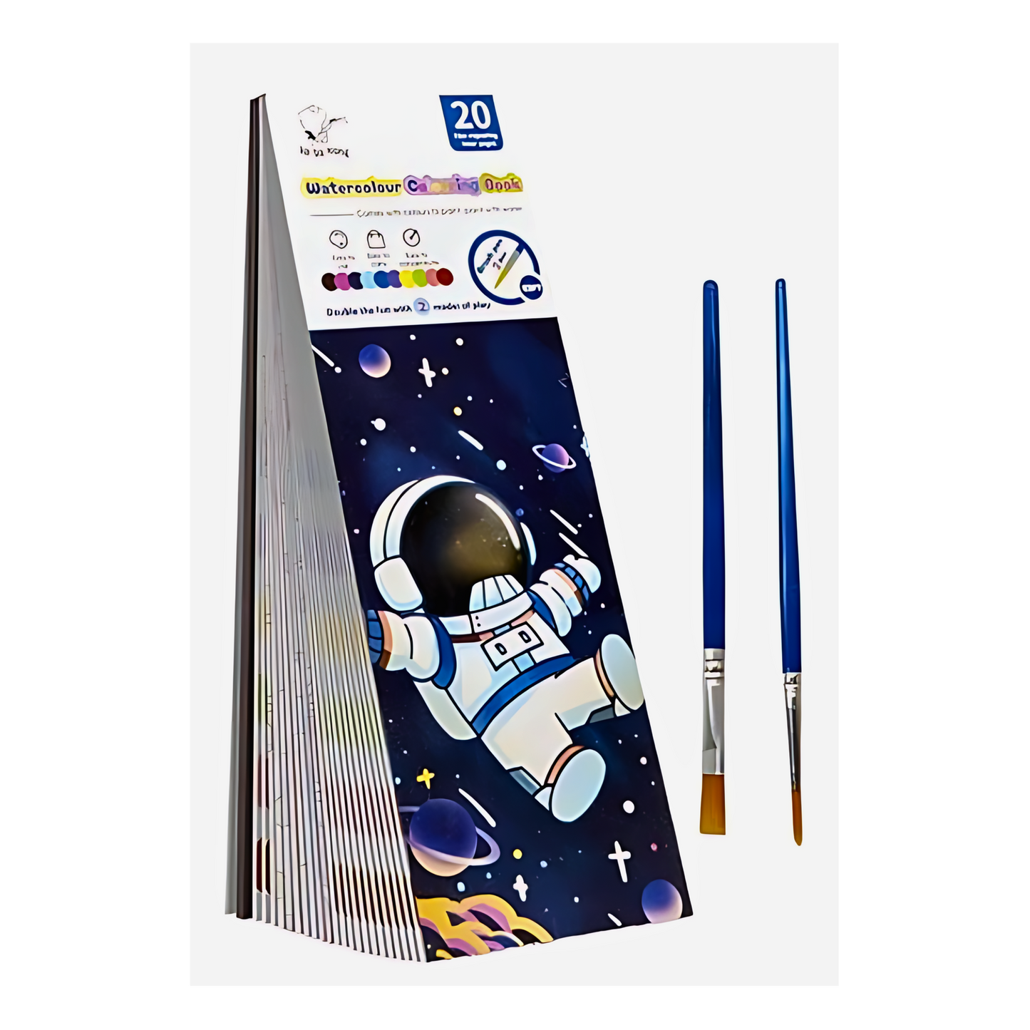 Scratch and Water Colouring Book - Astronaut