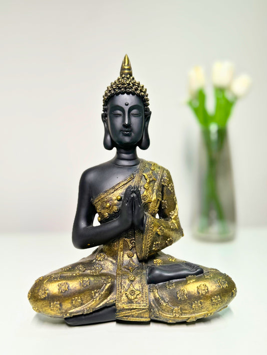 Lord Buddha - Black And Gold