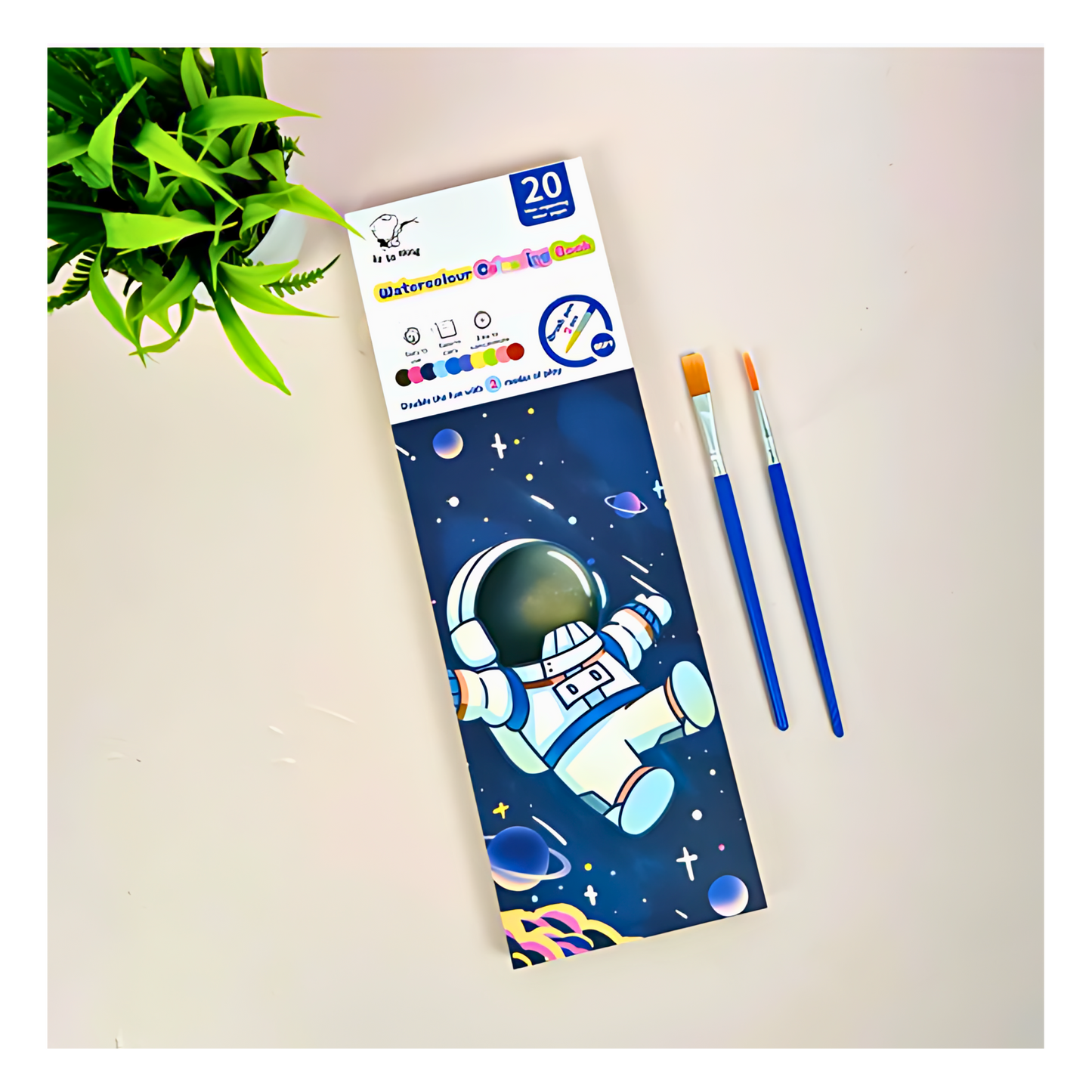 Scratch and Water Colouring Book - Astronaut